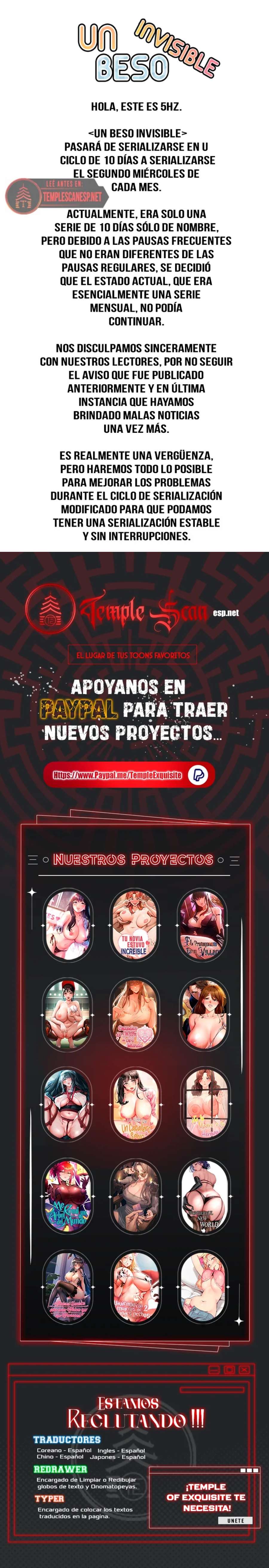 Un Beso Invisible Capítulo 9.1 - Página 1