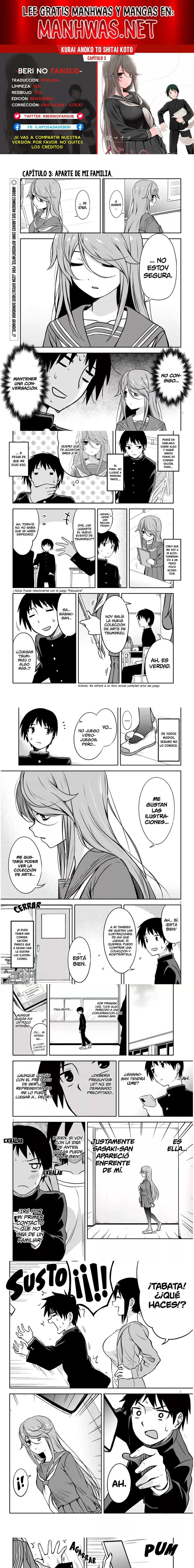 Kurai Anoko to Shitai koto Capítulo 3 - Página 1