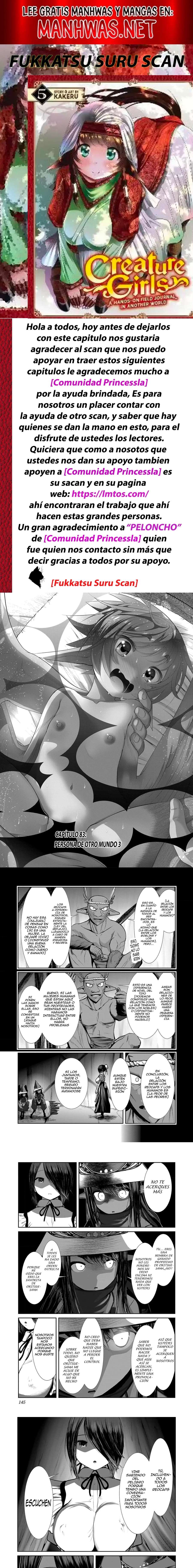 Creature Girls: A Hands-On Field Journal in Another World Capítulo 83 - Página 1